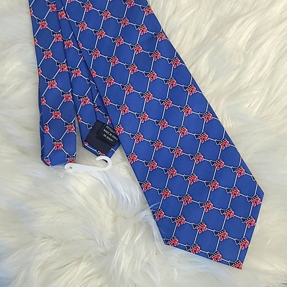 Vintage Y2K 100% Silk Democratic Democrat Political Party Donkey Tie Necktie 60" - Picture 6 of 17